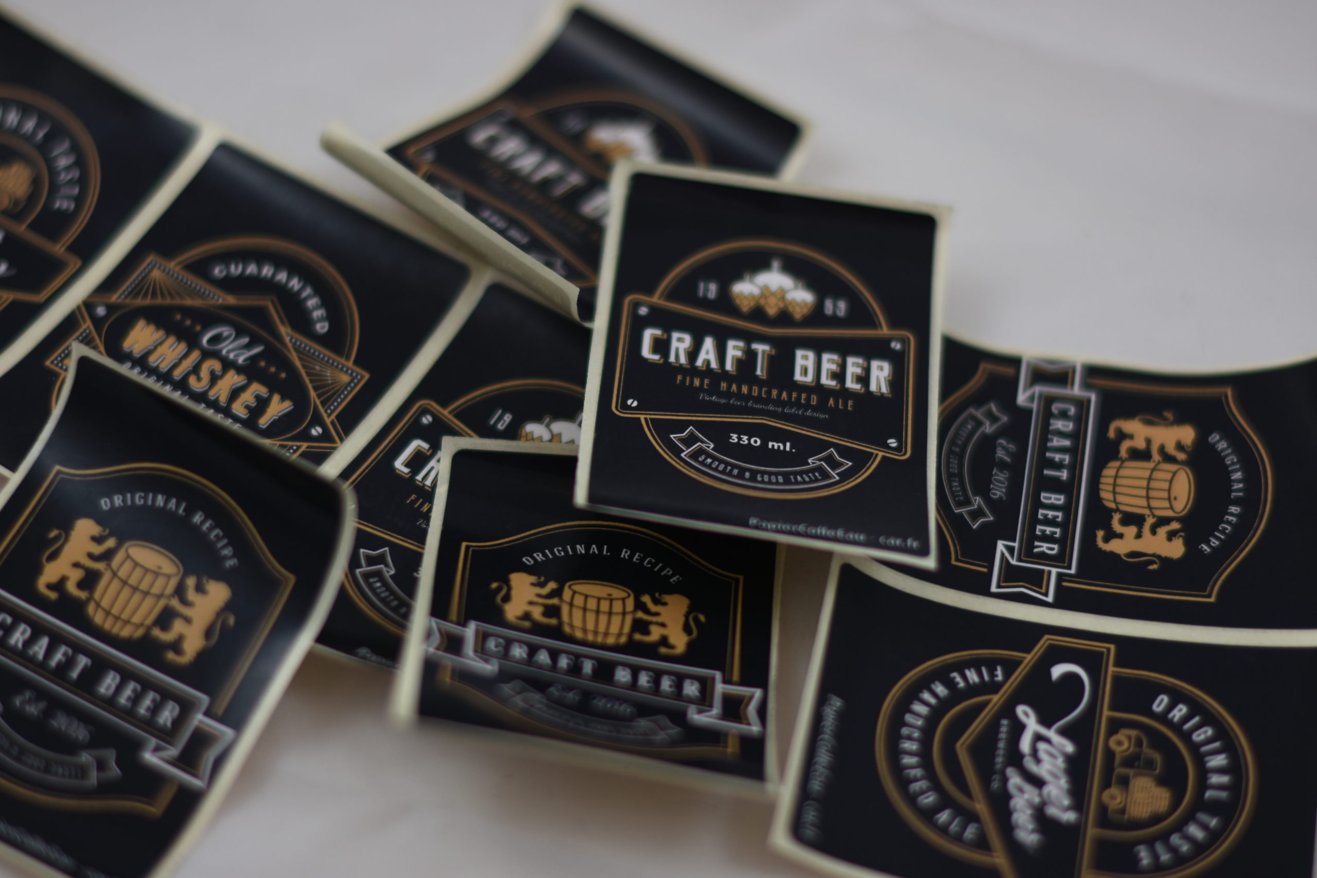 étiquettes bière autocollant