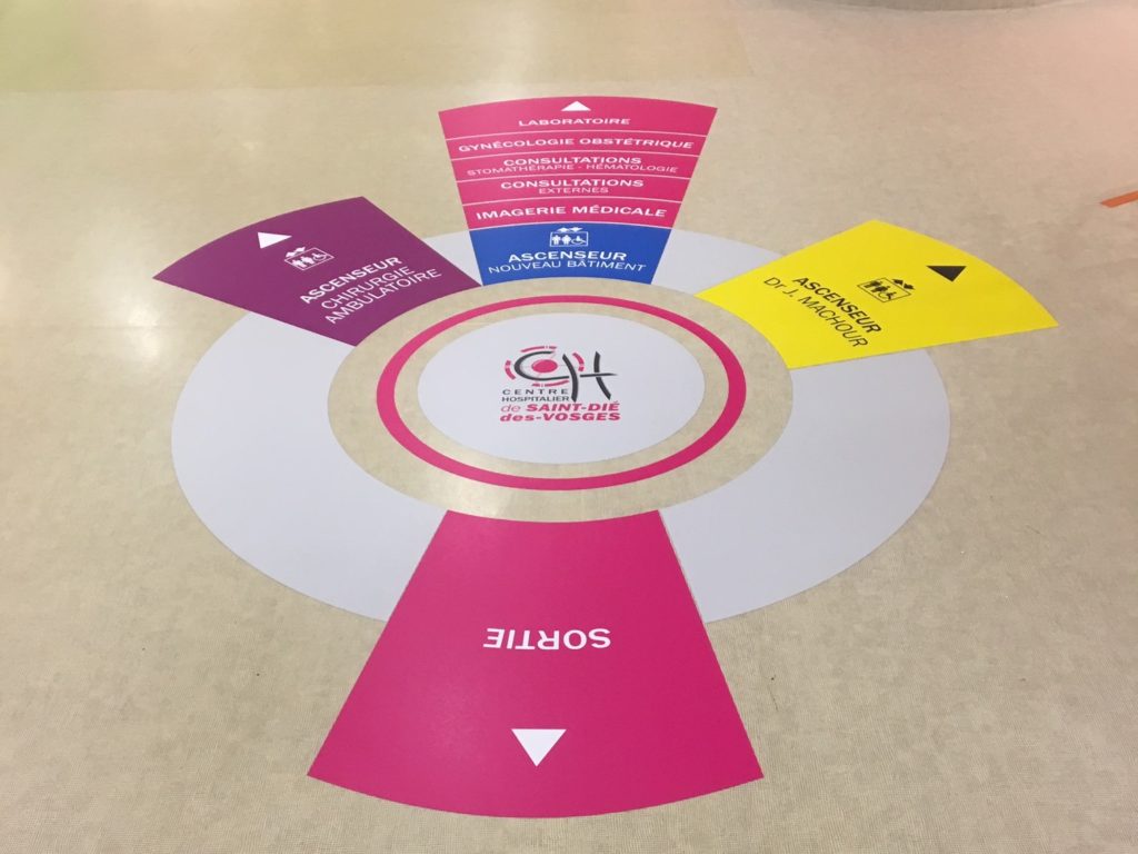 photo adhesif sol direction hopital utile communication innovation