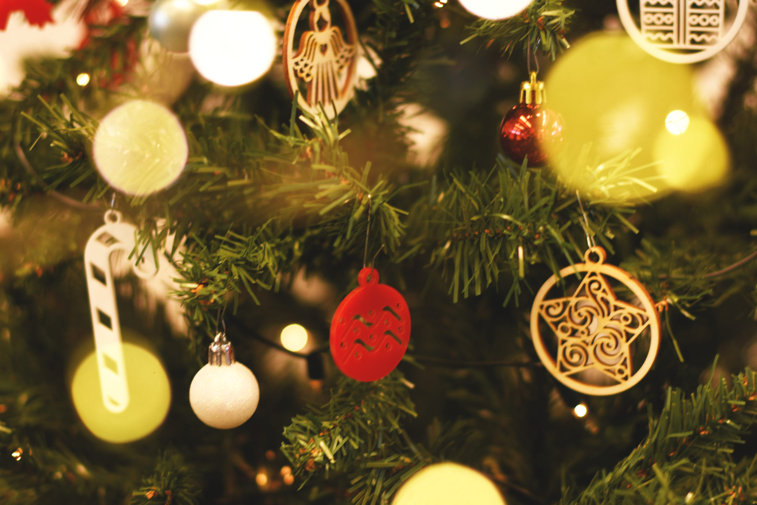 sapin coffret Noël boules 2019