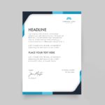 Exemple papier en tête facilement imprimable. idéal pour les entreprise. papeterie personnalisé aux couleurs de votre société